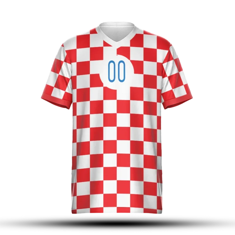 Iconic Red & White Croatia Soccer Kit