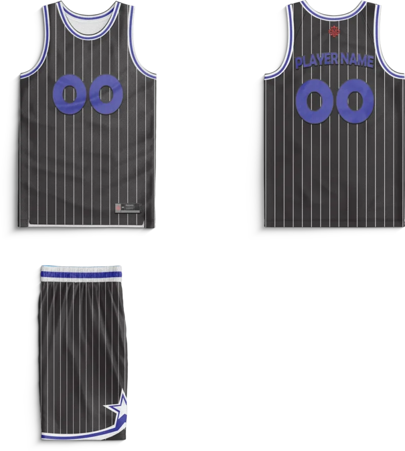 Iconic Orlando Black Basketball Kit - Image 2