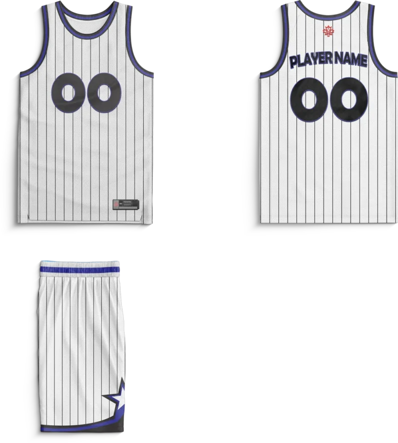 Iconic Orlando White Basketball Kit - Image 2