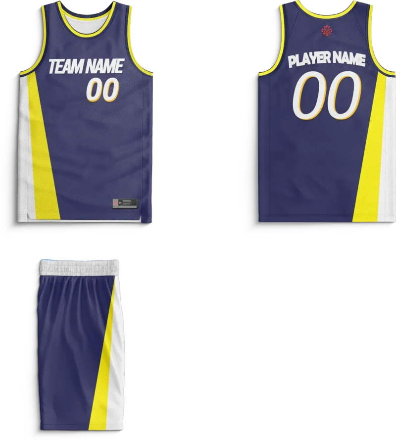 Iconic Pacers Navy Blue Basketball Kit - Image 2